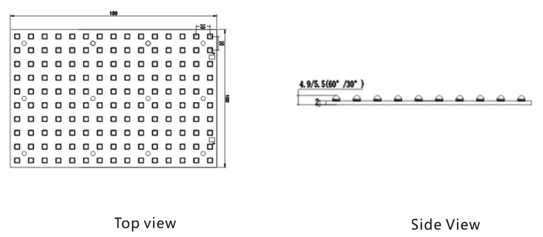 Printing Cure UV LED Board 200-500W 365/380/395/405nm 150X100mm with RoHS